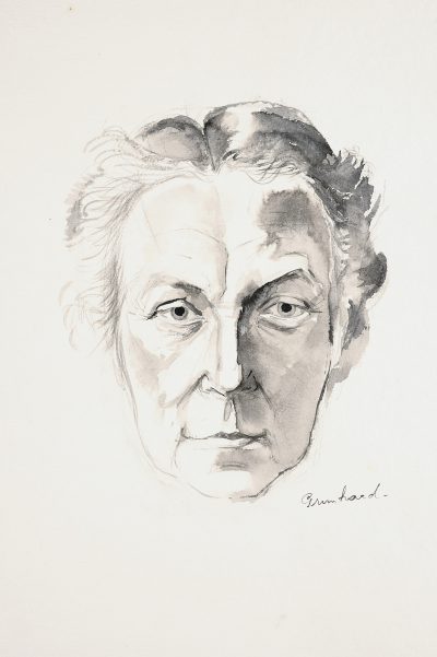 Portrait of Sibyl Moholy-Nagy by Simon Grunhard, 1967. Belgian Royal Library
