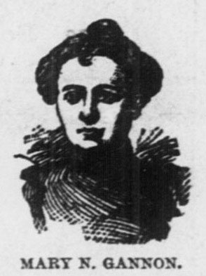Portraits of Alice J. Hands and Mary N. Gannon, newspaper sketch of the pair. Pacific Commercial Advertiser, Honolulu, February 12, 1895
