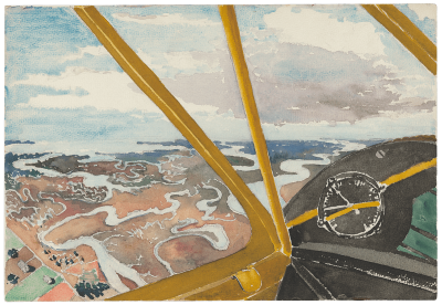 Elisabeth Coit, watercolor, circa 1930s. Elisabeth Coit Papers, Schlesinger Library, Radcliffe Institute, Harvard University
