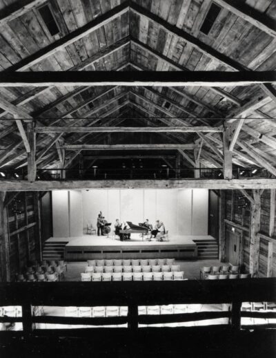 Mary Otis Stevens, The Barns at Wolf Trap Performing Arts Center, Vienna, Va., interior, circa 1984. Gift of Ms. Mary Otis Stevens, courtesy MIT Museum
